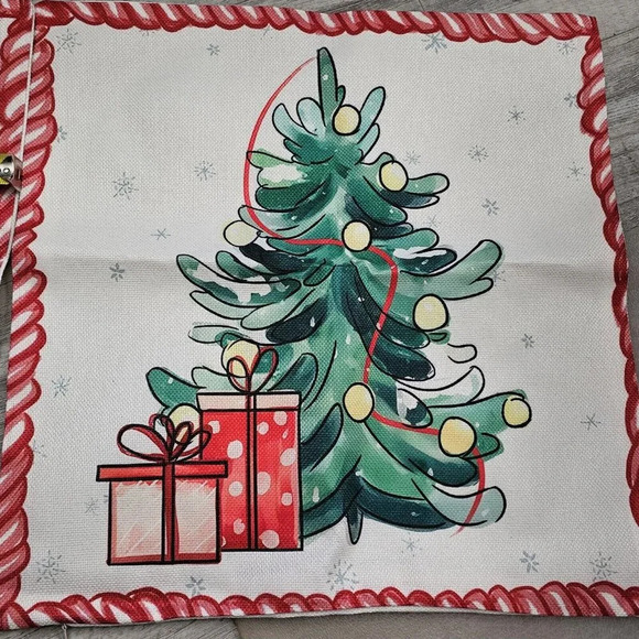 2 Decorative Holiday Christmas Tree And Truck Pillow Covers 17” NWOT - Picture 5 of 6
